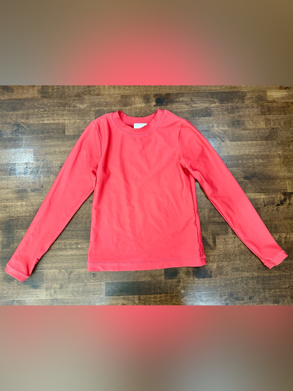 Hanna Andersson Sz 8 Red Rash Guard Long Sleeve Swim Top 130